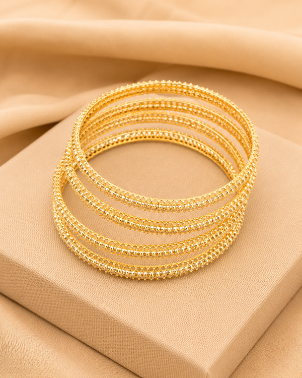 Gold Texture AD Bangles