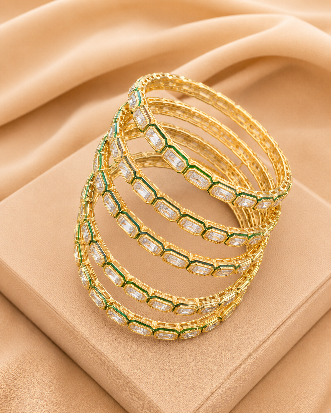 Premium Layered Kundan Bangles