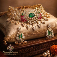 Rajwada Emerald Set