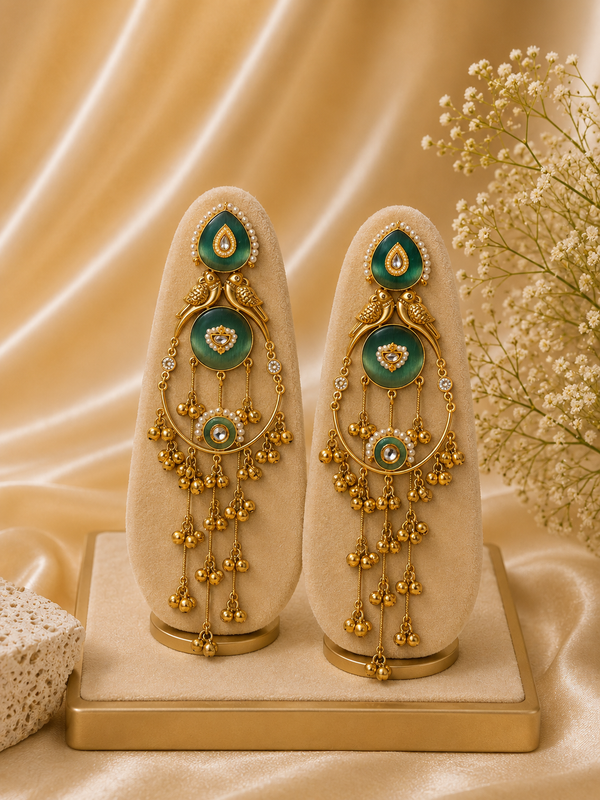 Emerald Dangler Earrings