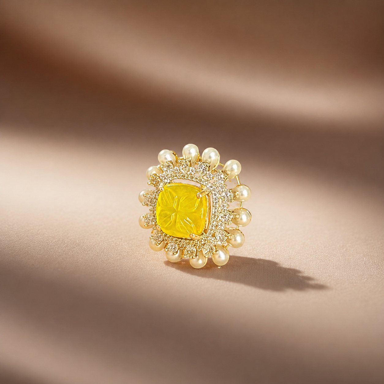 Sunflower Stone Ring