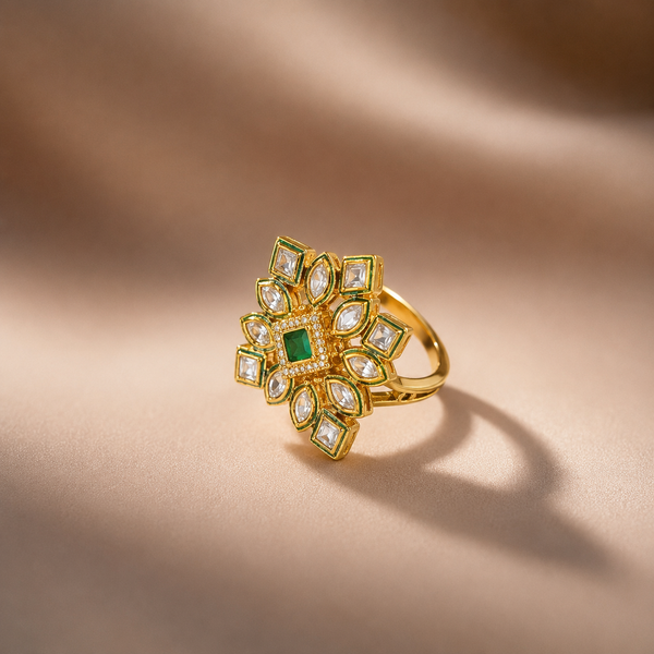 Green Stone Cocktail Ring