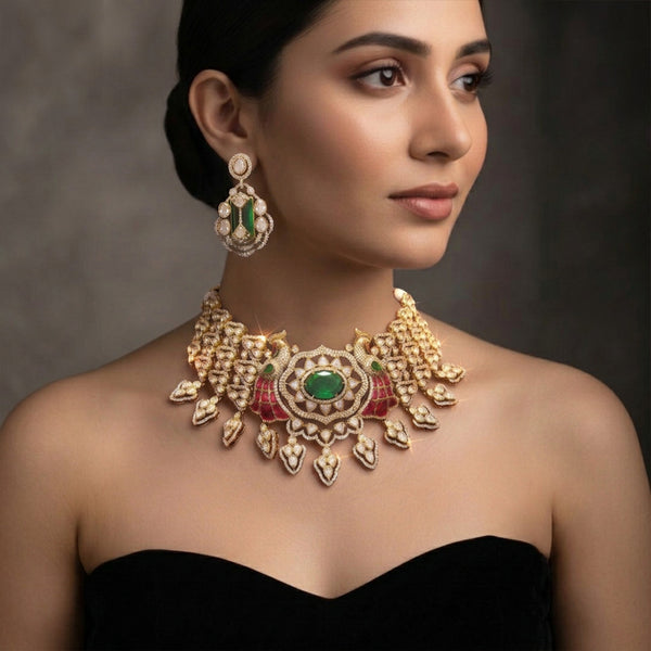 Rajwada Emerald Set