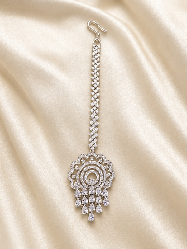 Crystal Halo Bridal Maang Tikka |