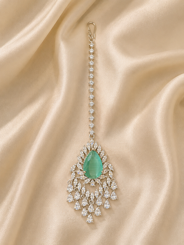 Emerald Noor Maang Tikka
