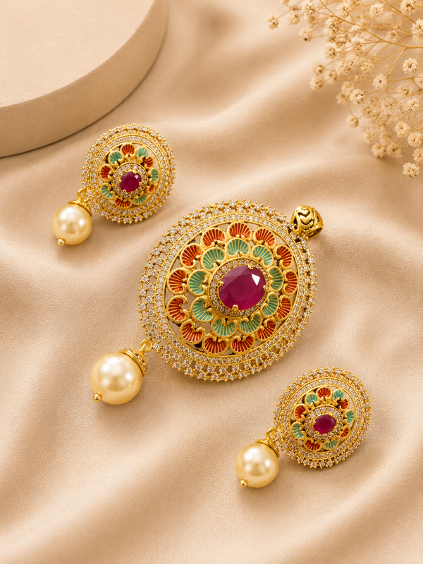 Heritage Pearl Drop Pendant Set