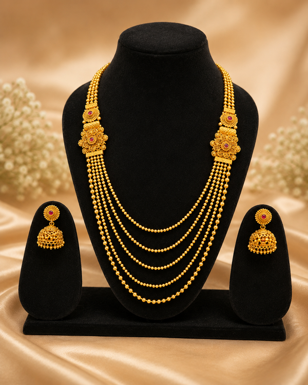 Heritage Ruby Bead Necklace Set