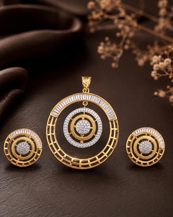Imperial Crystal Ring Pendant Set