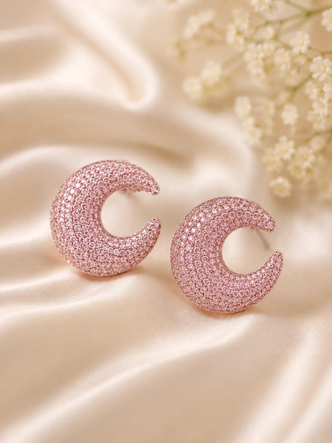 Pink Luna Sparkle Studs