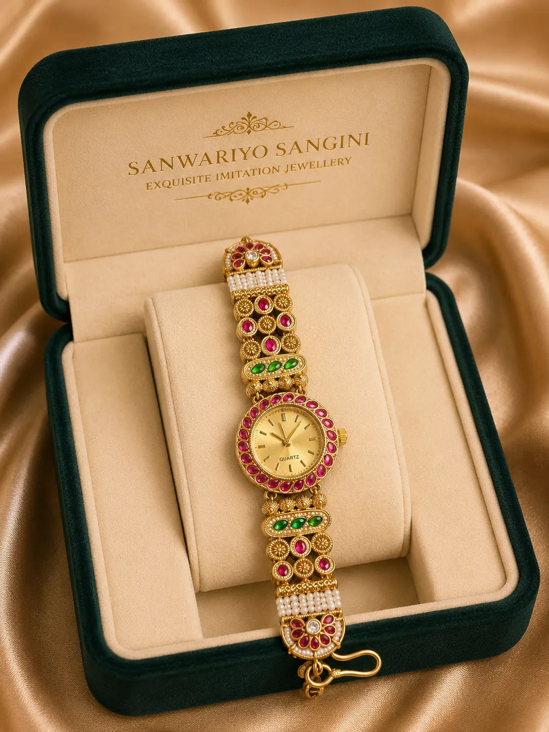 Rajputana Ruby Emerald Watch