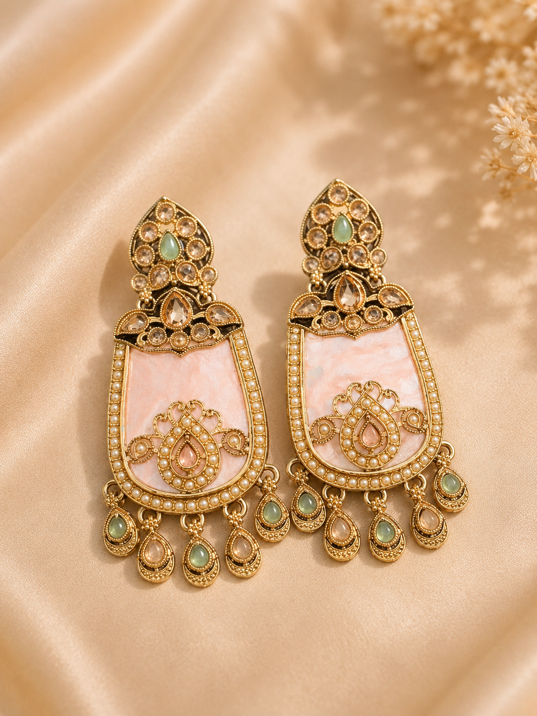 Ivory Noor Statement Earrings
