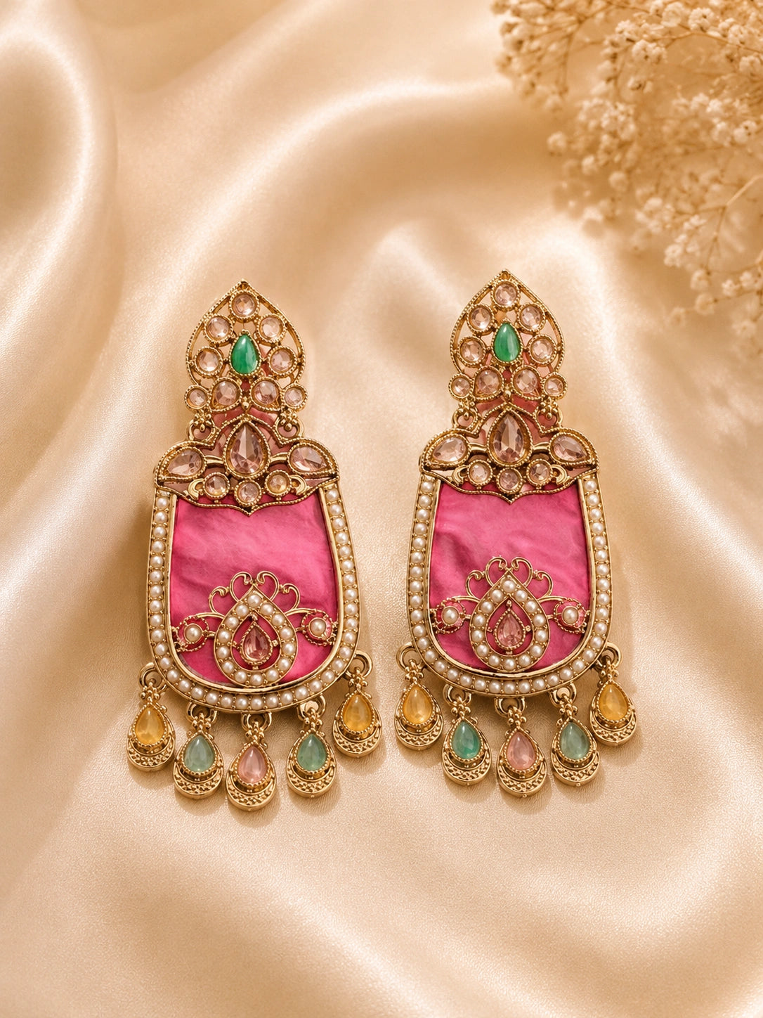 Rani Gulabi Pearl Earring