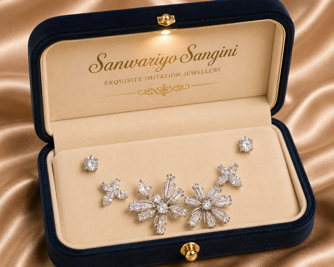 Royal Crystal Bloom Earrings