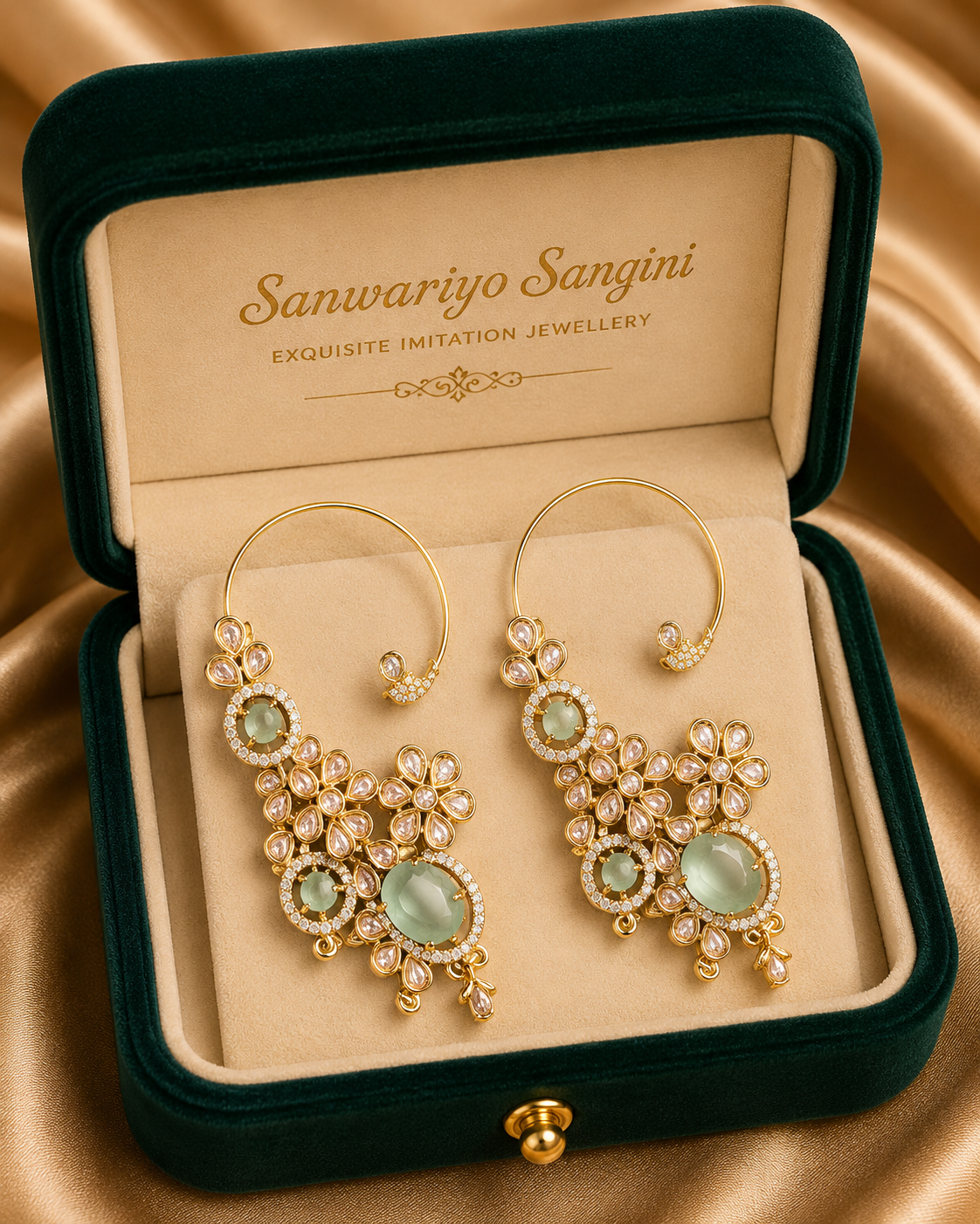 Royal Mint Kundan Statement Earrings