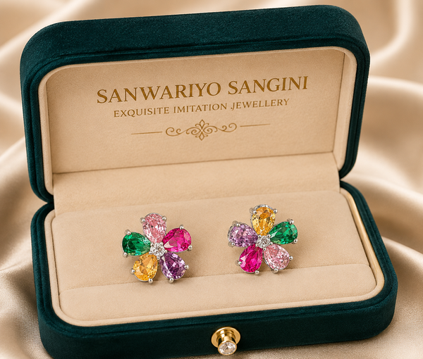 Spring Bloom Multicolor Crystal Earrings