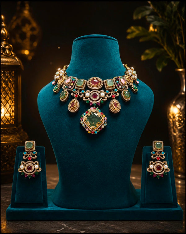 Sabyasachi-Inspired Traditional Necklace Set