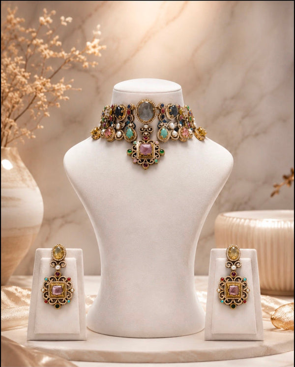 Sabyasachi-Inspired Multicolour Statement Choker