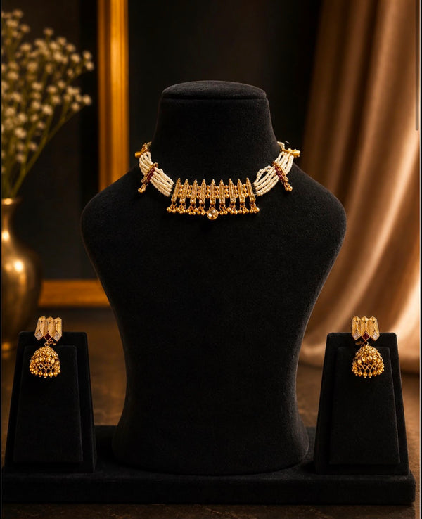 Designer Gold Choker Set